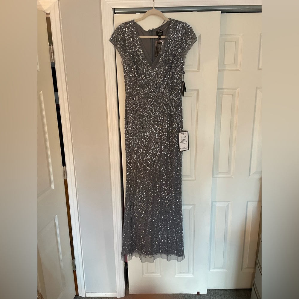 Brand new blue beaded gown size 6